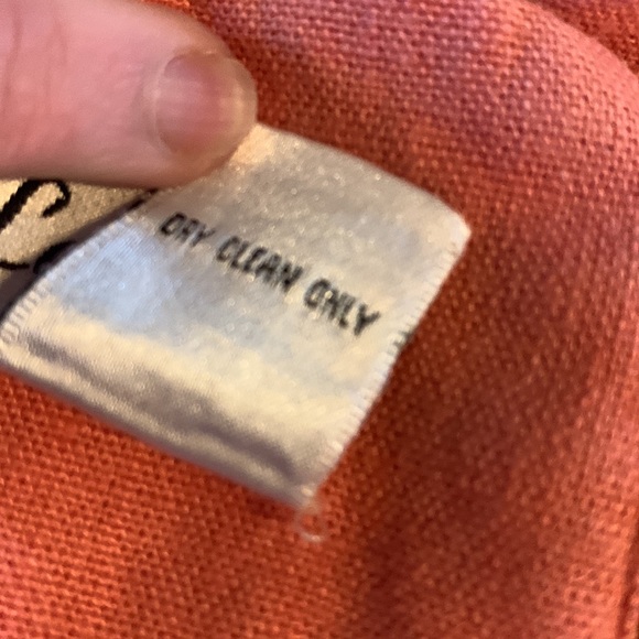 Vintage Betsey Lauren Peachy Linen Blend Midi Slit Hem Dress size 18W - Picture 8 of 8